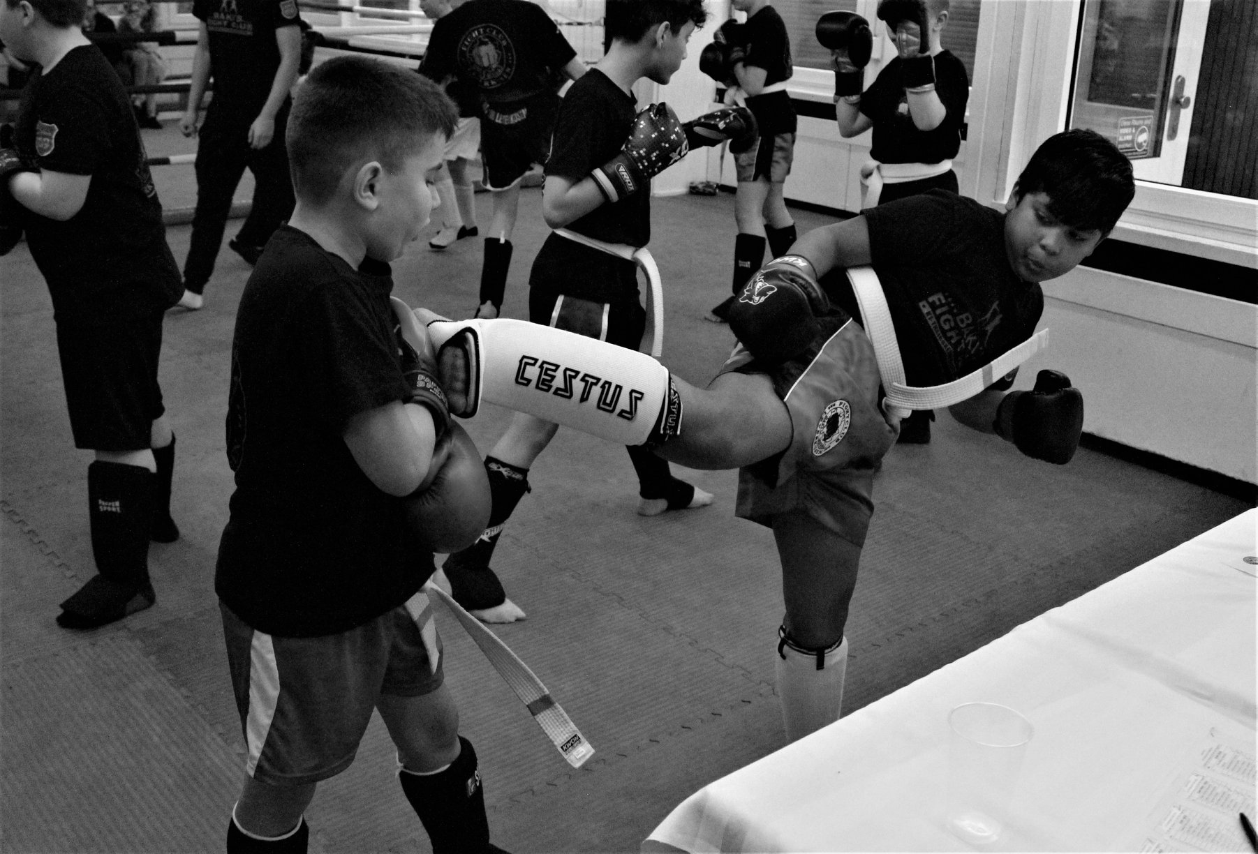 Kinder beim Pratzentraining
